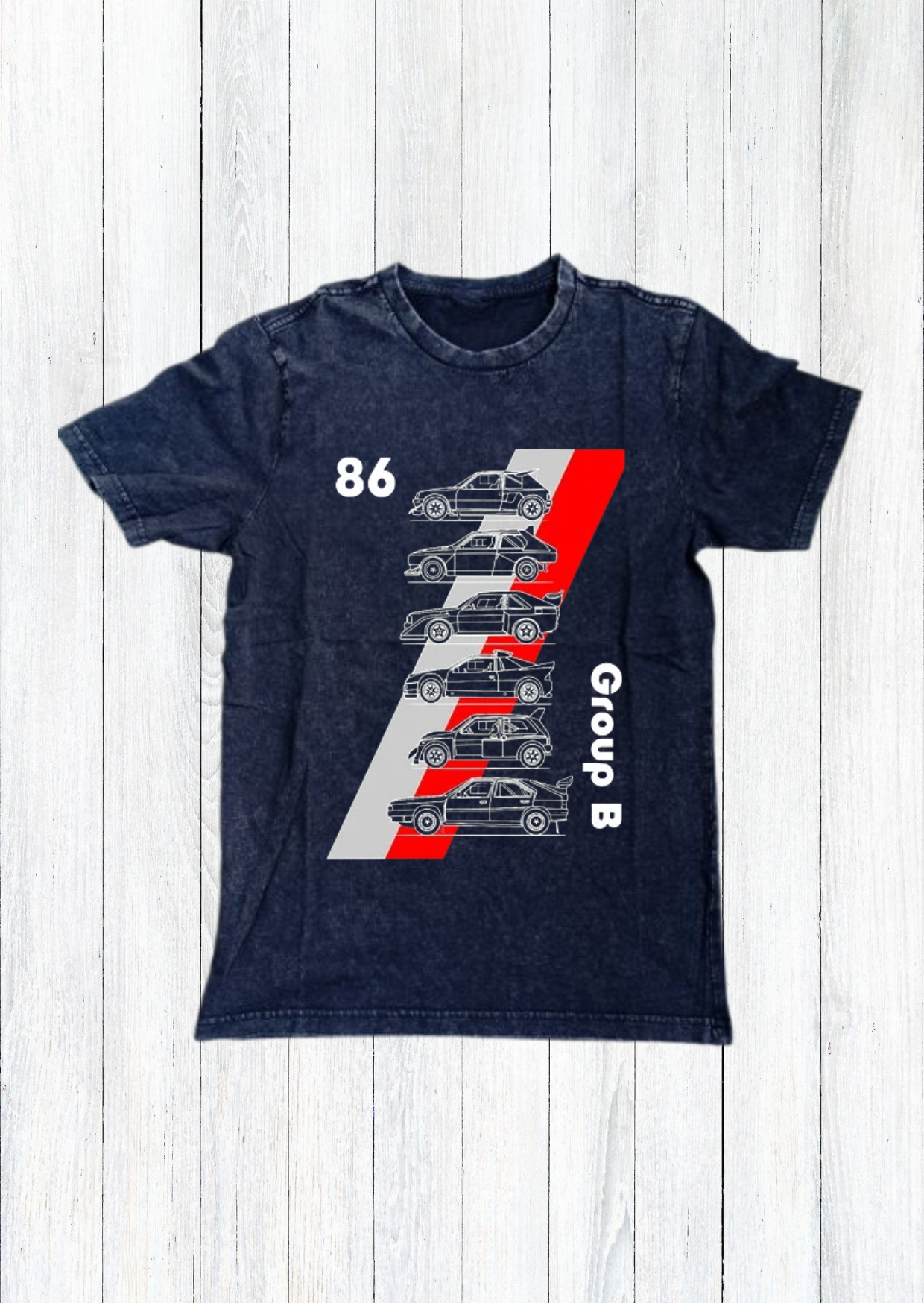 Polera Rally Grupo B Lineas Diagonales