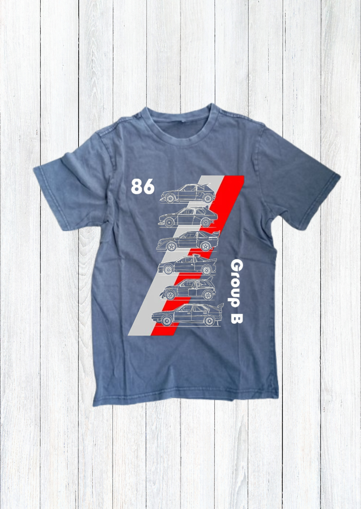 Polera Rally Grupo B Lineas Diagonales