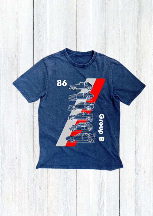 Polera Rally Grupo B Lineas Diagonales